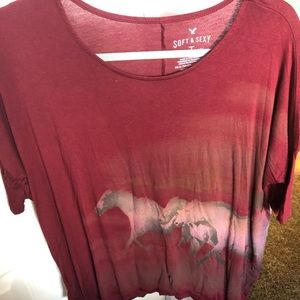 Off shoulder slinky top